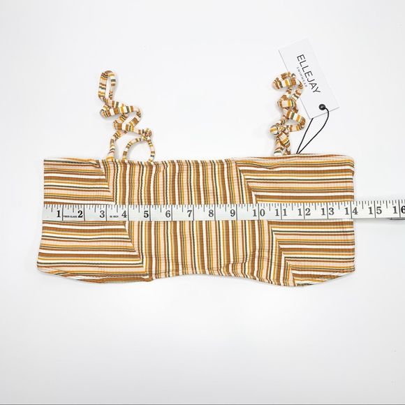 ELLEJAY Lauren Bikini Top Swimsuit Brown Large - Picture 5 of 6